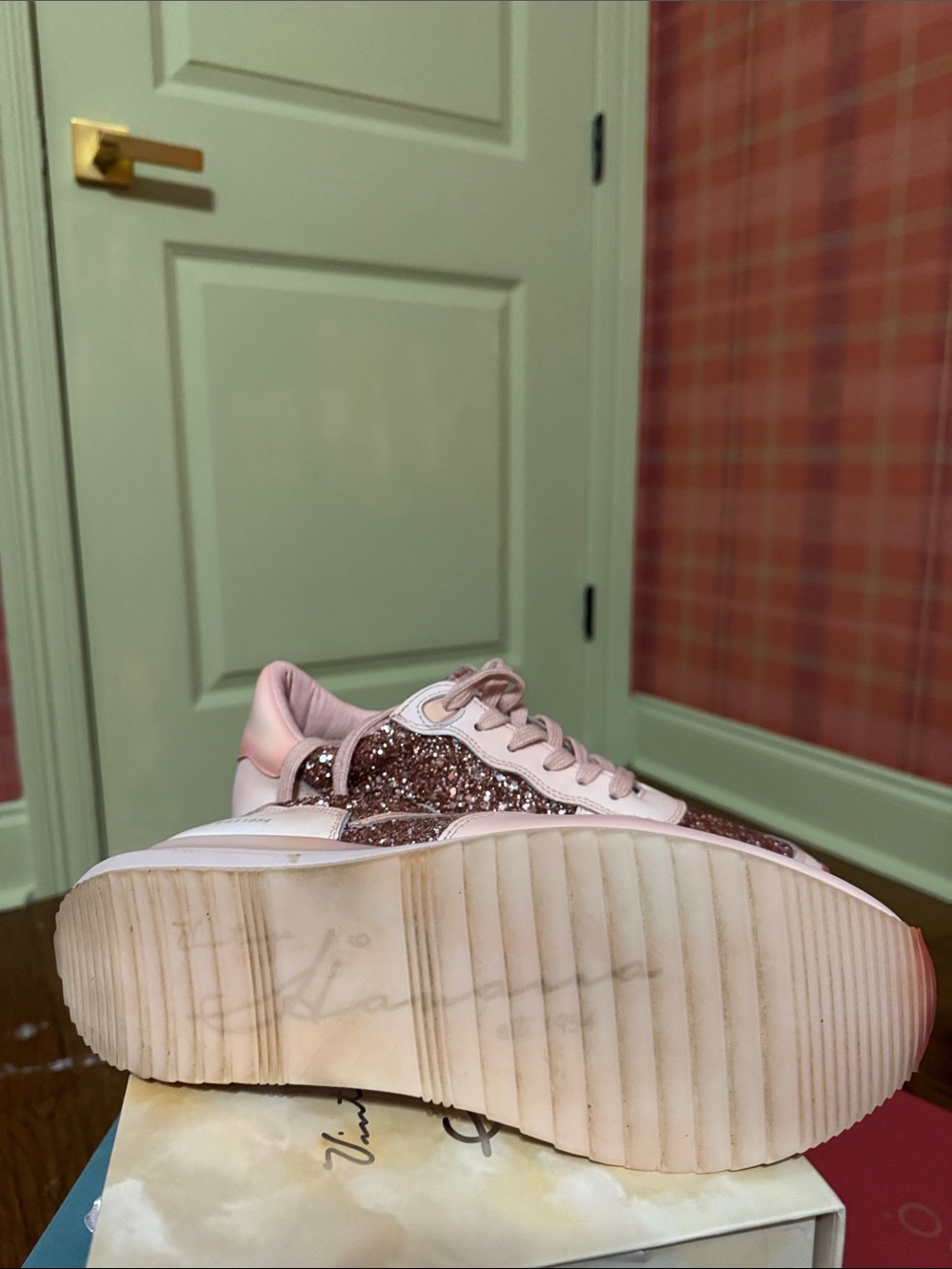 Vintage Havana Pink Glitter Star Sneakers - Picture 3 of 4